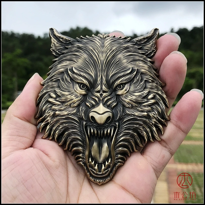 

3D Metal Wolf Car Emblem Sticker Chrome Auto Badge Sticker Bumper Decal for Car SUV Truck Motorcycle