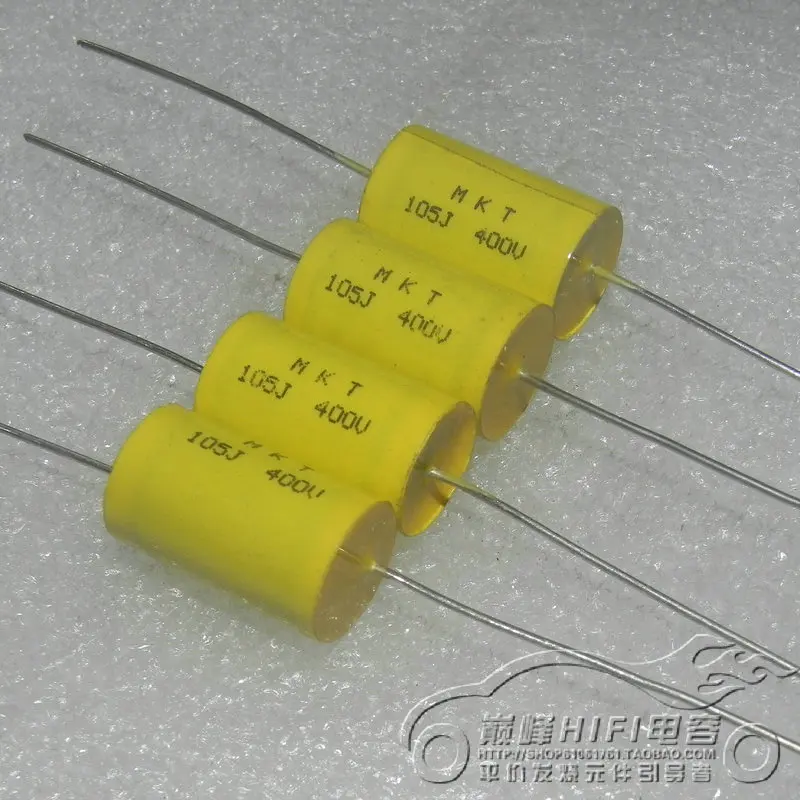 1pcs/1lot Taiwan MKT 400V1UF 105J 1.0UF Axial through-core metalized polyester film frequency division capacitor