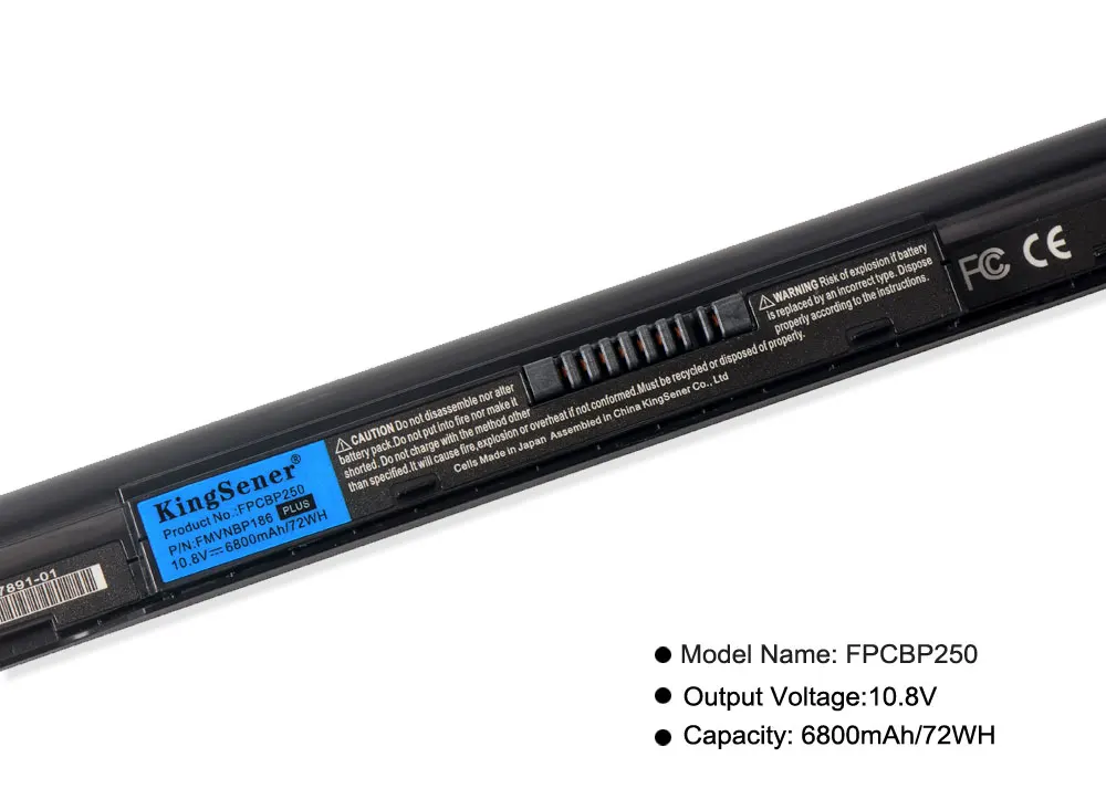 KingSener FPCBP250 Battery For FUJITSU LifeBook A530 A531 PH521 AH530 AH531 LH701 LH520 LH522 FMVNBP186 FMVNBP189 CP477891-01
