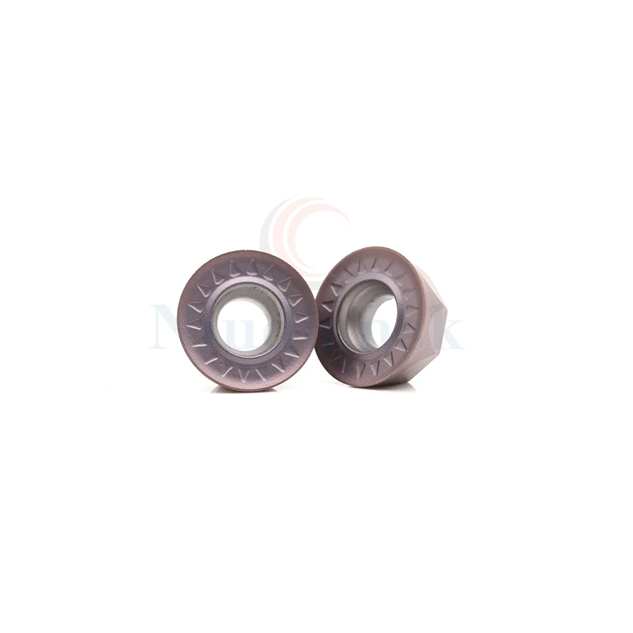 Tour CNC RPMT1204MOE-JS VP15TF, finition, lame de fraisage, carbure cimenté, inserts de fraisage à haute résistance pour acier inoxydable, 10 pièces