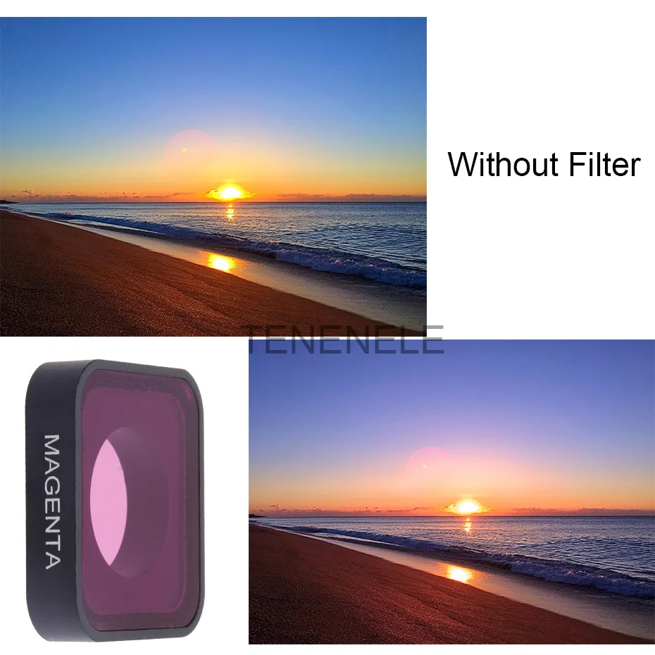 Hero5/Hero6 CPL Polar UV ND 4 8 16 Filtry do kamer GoPro Hero 5/5 Black/6/2018 Red Yellow Magenta Filter do nurkowania Akcesoria