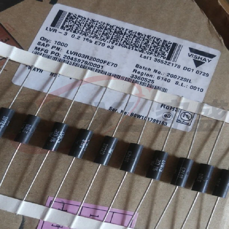 LVR-3 0.2R 1% 3W 비 유도 성 블랙 정밀 저항 새로운 원본 10 개/몫