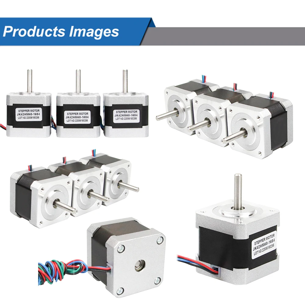 Jkongmotor 1/3PCS 0,9 Grad 42mm Schrittmotor L = 40mm 33Ncm 4leads Schrittmotor JK42HM40-1684 1,68 A für DIY 3D Drucker CNC Roboter – Detail 2
