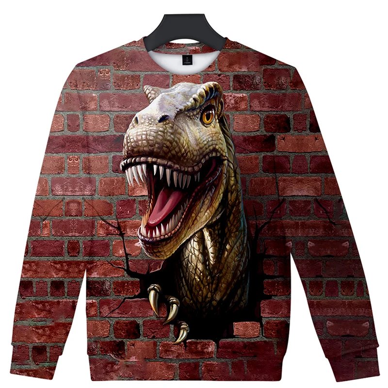 

New Fashion Dinosaur 3d Hoodies Pullover Costume Men Women Capless Sweatshirts Tops O-neck Long Sleeve Boys Girls Hoodie Clothes