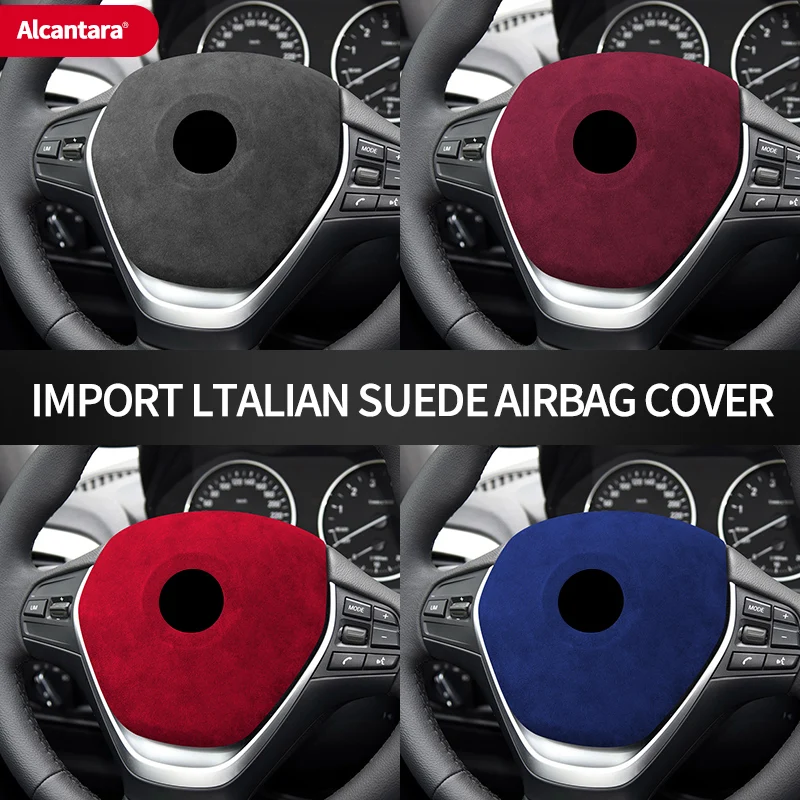 

for BMW 1/2/3/4/5/6/7 series GT X1 F chassis Alcantara suede steering wheel horn airbag cover interior high-end modification