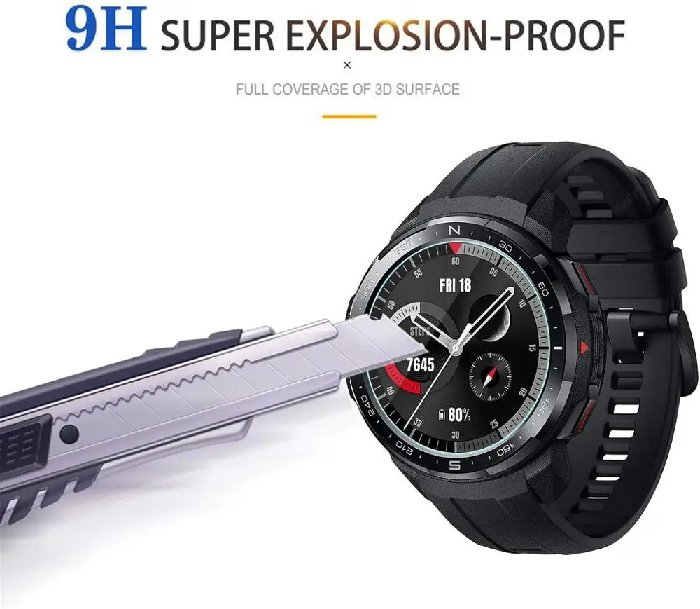 Per Honor Watch GS Pro Pellicola proteggi schermo in vetro temperato per Huawei Honor Watch GS Pro Pellicola protettiva per braccialetto intelligente