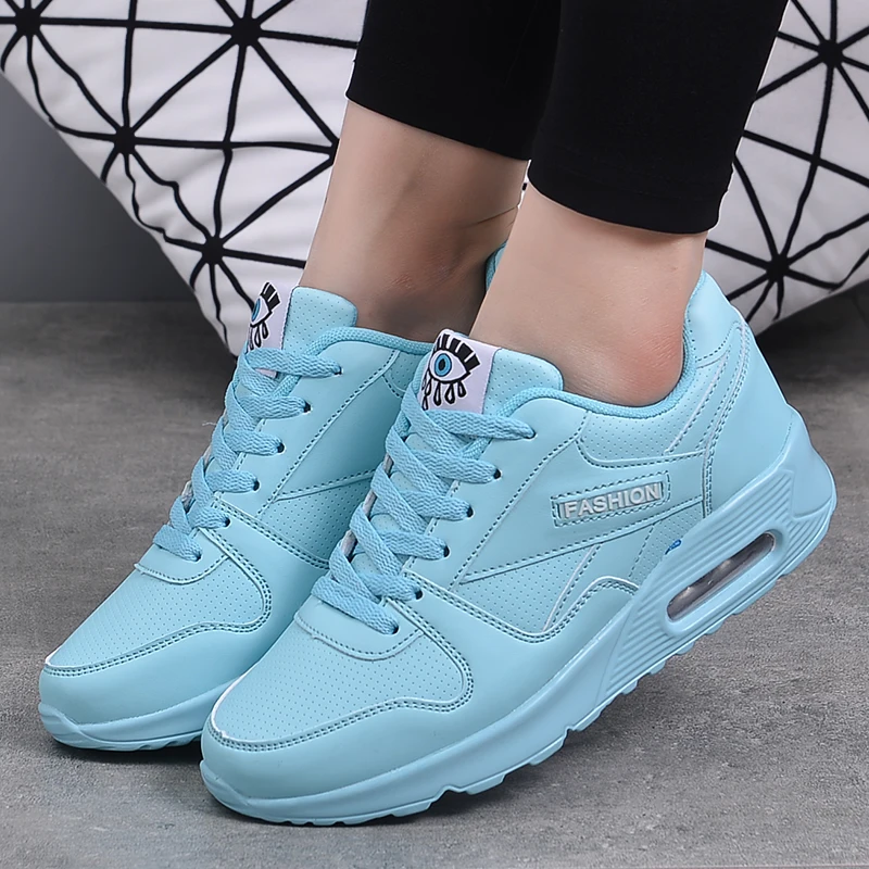 New Brand Womens Air Cushion Sport Shoes Casual Running Shoes Soft Bottom Gym Shoes Ladies Fitness Sneakers Lace-Up Zapatillas