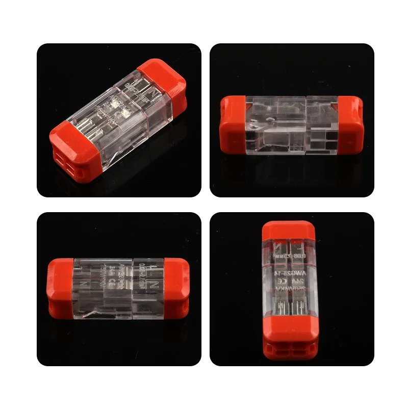 Conector do fio de ancoragem rápida, Universal Compact Paralelo Hard Wire Splitter Conectores, Pct Butt Condutor, Bloco Terminal, 10Pcs