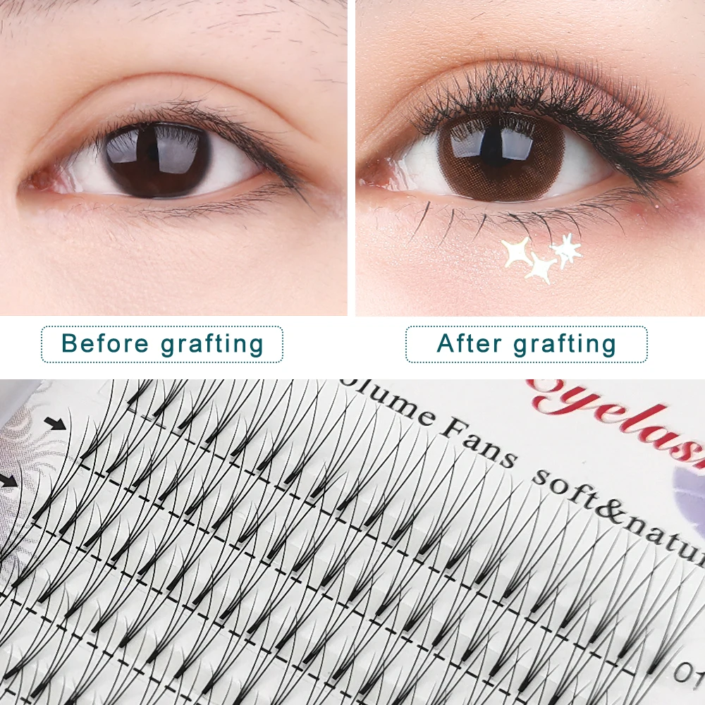 Individual Eyelashes Mink Wispy Premade Fans Volume Eyelash Extensions Handmade Fans Pre Made Eyelashes 3d C/D Curl 8 -15mm