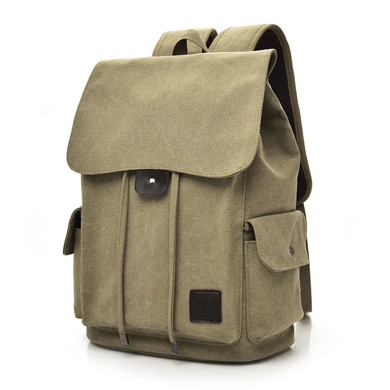 New High Quality Canvas Men Backpack Large Shoulder School Bag Rucksack For Boys Travel Fashion Camping Bags Fashion Simple Bags