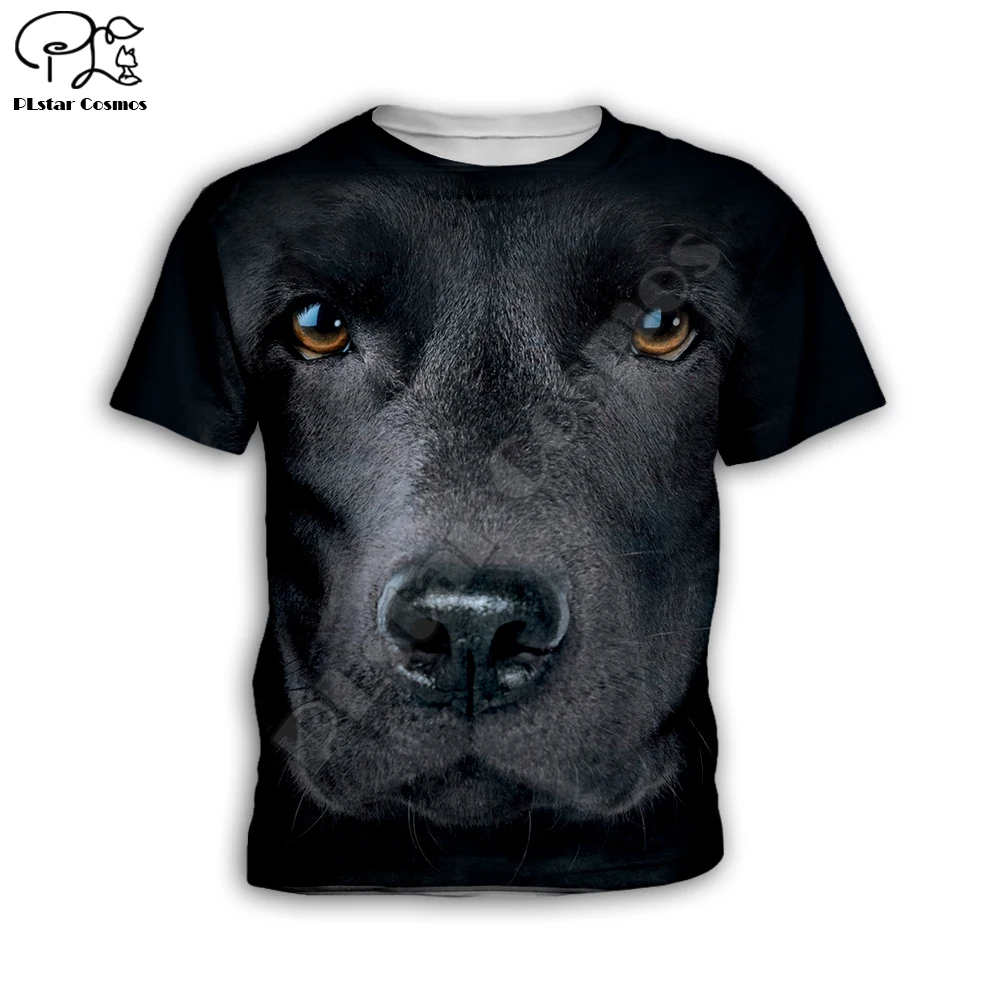 Camiseta de verano para niños, camiseta con estampado 3D de cara de perro de dibujos animados, ropa para niños, camisetas para bebés y niñas, camisetas de manga corta de mono