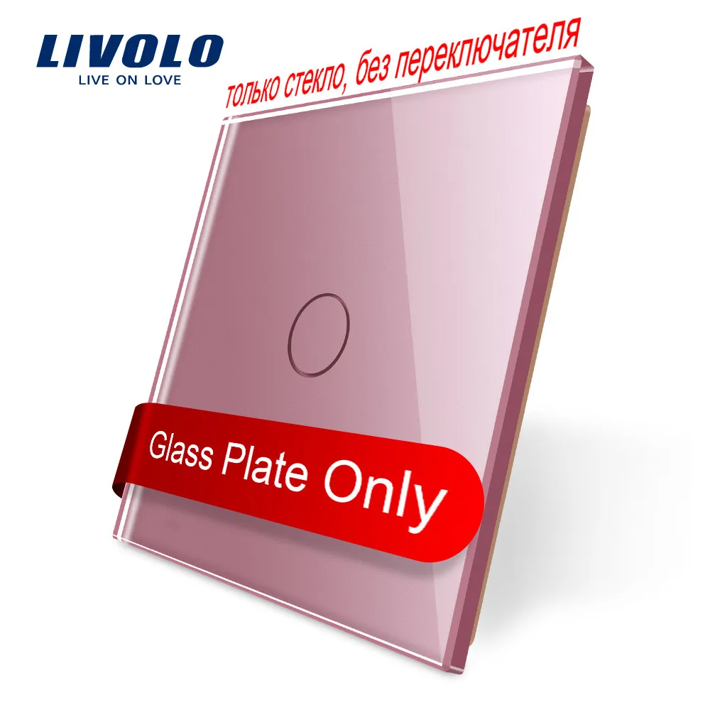 Livolo EU Standard,1 Gang Switch\'s Glass Panel Only,80mm*80mm,Single Glass Panel for Wall Touch Switch DIY,VL-C7-C1-11/12/13/15