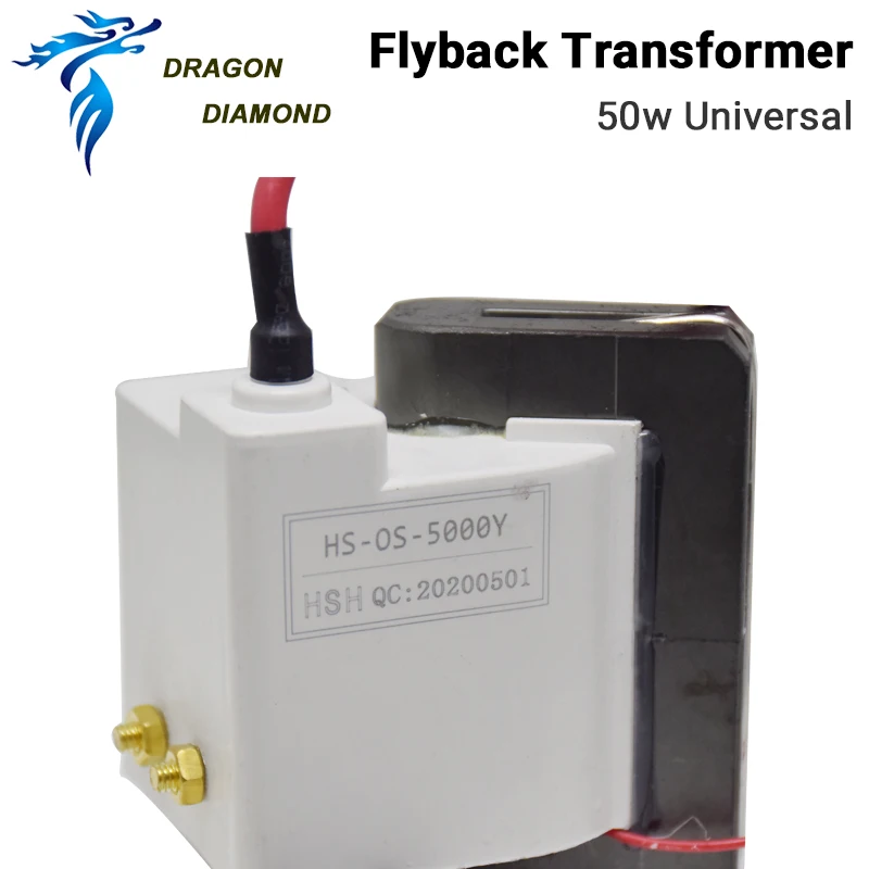 Imagem -04 - Dragão Diamante Universal 50w Alta Tensão Flyback Transformador para Co2 Fonte de Alimentação do Laser para Gravação a Máquina Corte