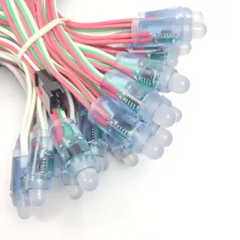 1000pcs 12mm WS2811 full color LED pixel light module DC 5V input IP68 waterproof RGB color 1903 IC digital LED Christmas light