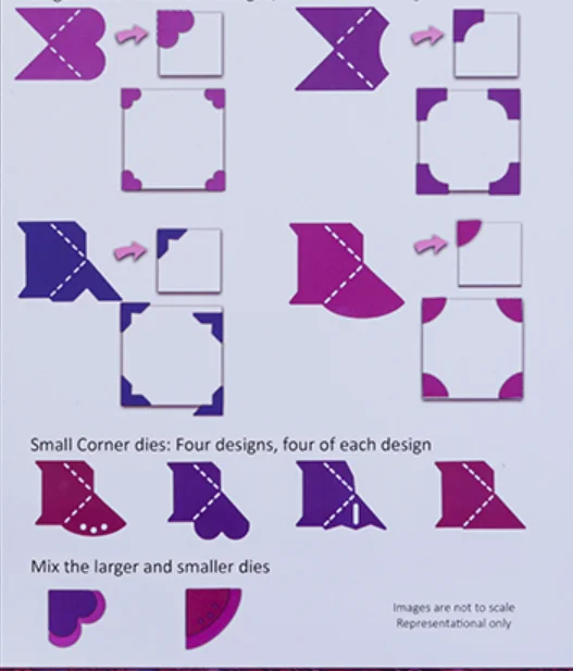 Taglio di metallo muore stencil angolari fustellati per Album di Scrapbooking fai-da-te goffratura di carte di carta