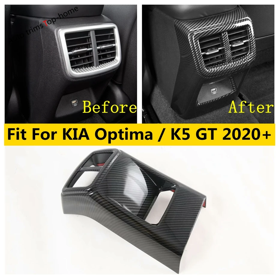 

Armrest Box Rear Air Conditioning Vent AC Outlet Decoration Frame Cover Trim For KIA Optima / K5 GT 2020 - 2022 Car Accessories