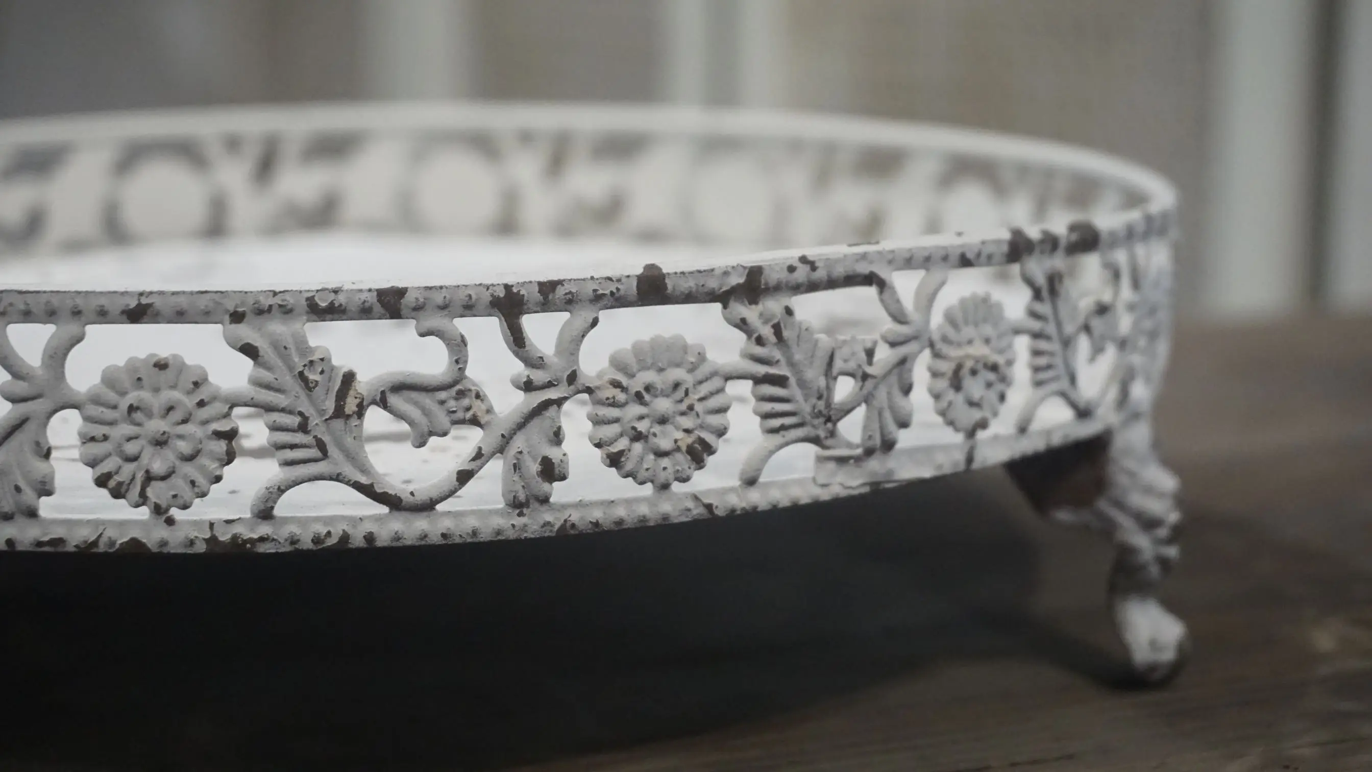 Okrągła, ręcznie robiona, Retro, Shabby i elegancka metalowa płytka