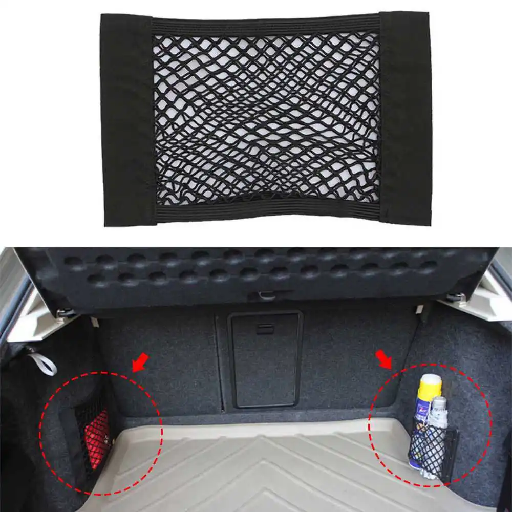 For Honda HR-V HRV 2016 2017 2018 2019 2020 2021 Car Boot Trunk Seat Back Elastic Storage Net Cargo Organizer Bag Accessories