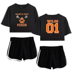 2021 The Foxhole Court Palmetto State Foxes Merch Two Piece Set Cosplay Women Short Tshirt Crop Tops Suit for Women Clothes