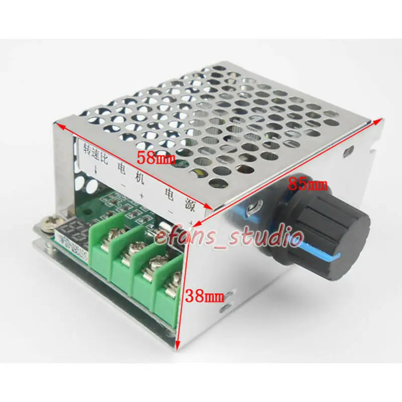 DC 6V-60V 12V 24V 36V 48V 30A PWM DC Motor 0-100% Speed Controller Switch Digital LED Display High Power Potentiometer