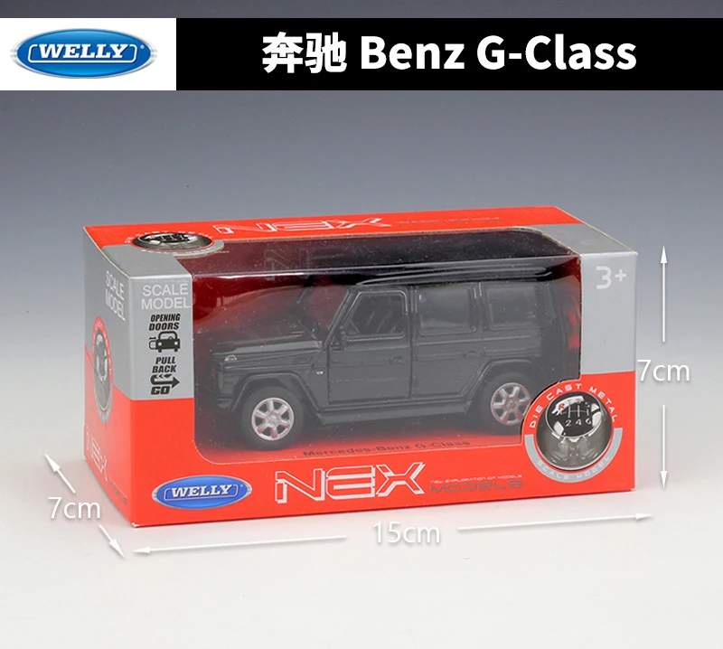Welly Diecast 1:36 محاكي عالي بنز G-Class التراجع سيارة SUV على الطرق الوعرة نموذج سيارة معدنية لعبة معدنيّة سيارة للأطفال هدية مجموعة