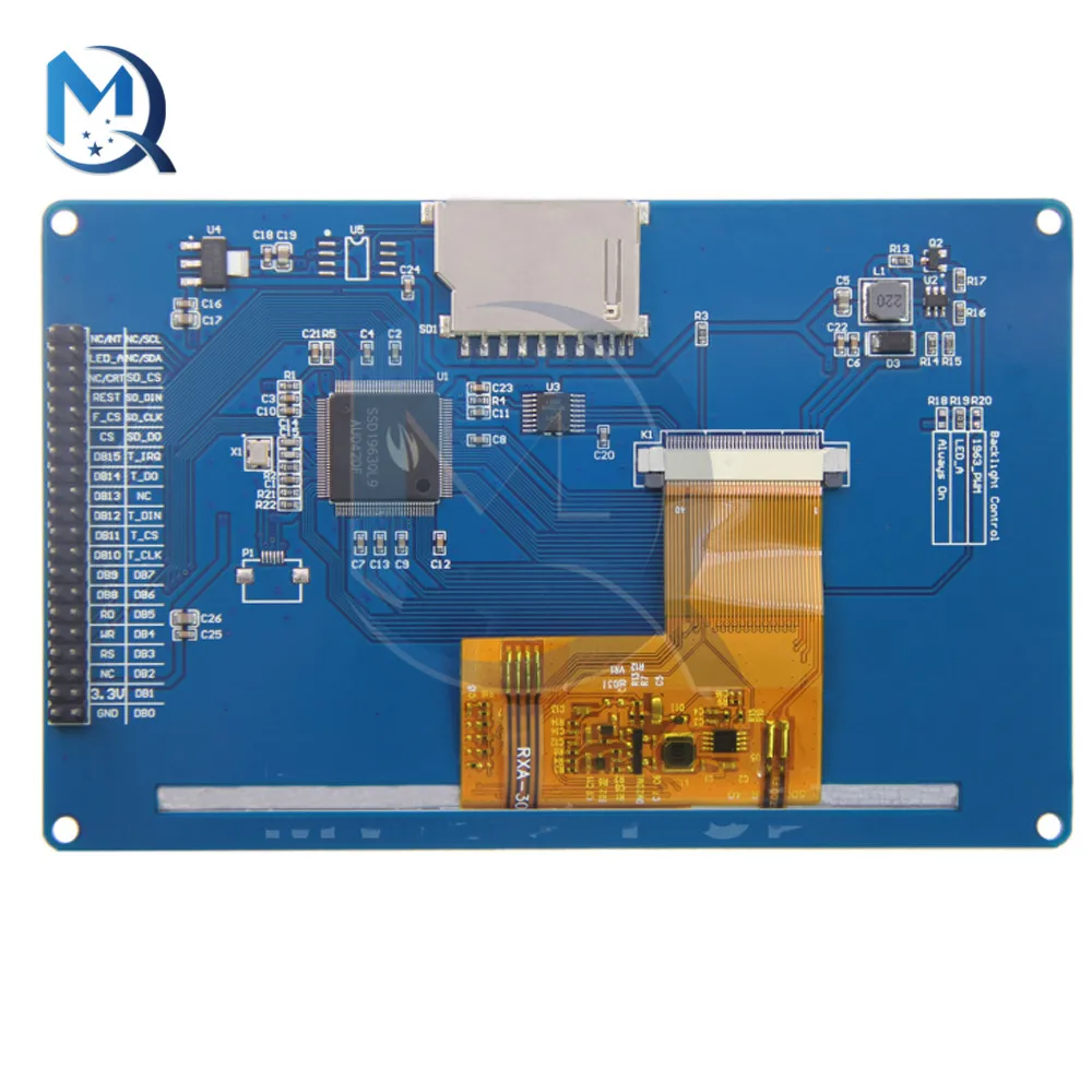 Modul Layar Sentuh LCD TFT 5 Inci Resolusi 800X480 Papan SSD1963 Definisi Tinggi dengan Panel Sentuh Kartu SD UNTUK Arduino