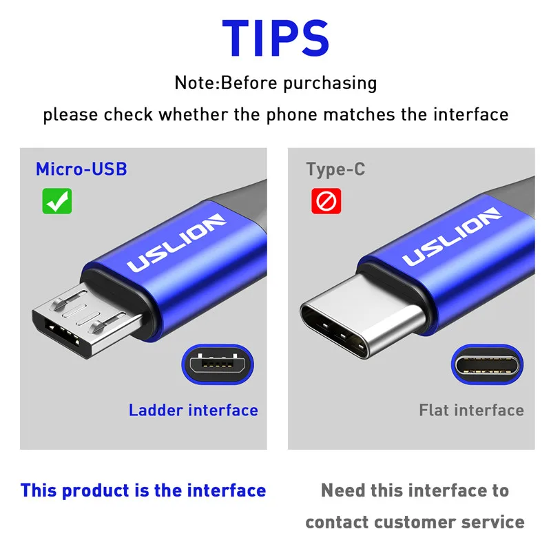 USLION 2m mikro USB kablosu 3A hızlı şarj veri kablosu Xiaomi Redmi için 4X Samsung J7 Android cep telefonu microusb şarj cihazı