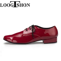 LOOGTSHON shoes for men Flats Modern dance shoes Tango Party Wedding Square dance shoes