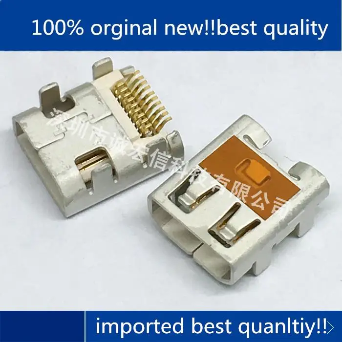 100% original, conector USB de 19P, 46765-1001, 0467651001, 10 Uds.