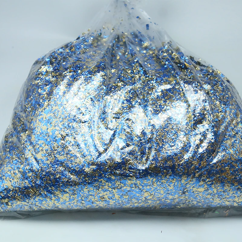 

Imitation Gold Leaf Flakes for Nail Decoration Gilding Painting Arts Crafts Blue Gold Foil Fragments