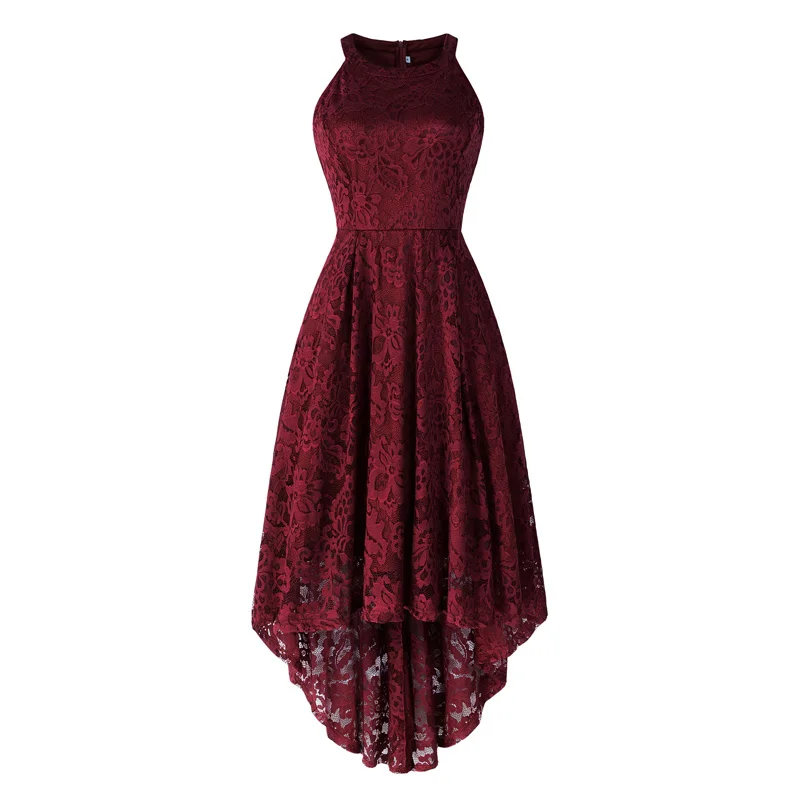 Vestido de encaje para niña, traje Floral sin mangas, longitud de té de memoria dulce, fiesta de verano, rojo, blanco, negro, rosa, azul, vestidos de cóctel de encaje