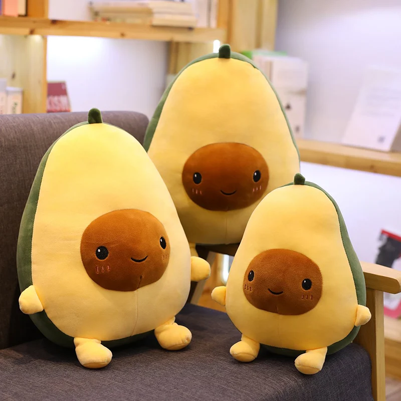 New 30-60CM Cute Avocado Stuffed Plush Toy Filled Doll Cushion Throw Pillow Cartoon Birthday Christmas Gift for Girls and Girls