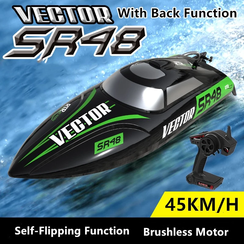 High-Speed Brushless Motor RC Boat 45KM/H Speed 2.4G 200M Backward Function Water Cooling System Remote Control Boat Model Toy