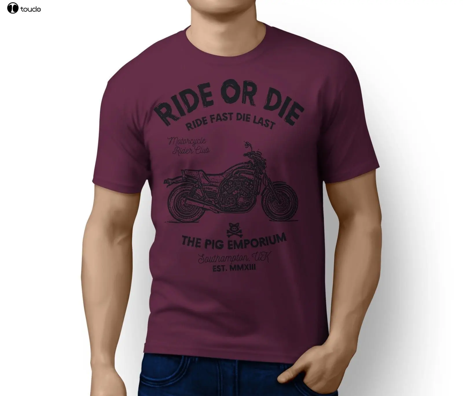 2019 Newest Fashion Ride or Die Japan Motorbike VMAX 1200 Full Power Beast Inspired Motorcycle Art T-shirt