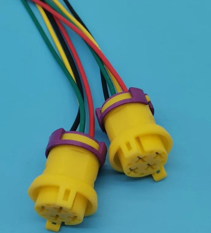 

4 Pin Female Yellow Motorcycle Wiring harness Connector DJ7049-6.3-21