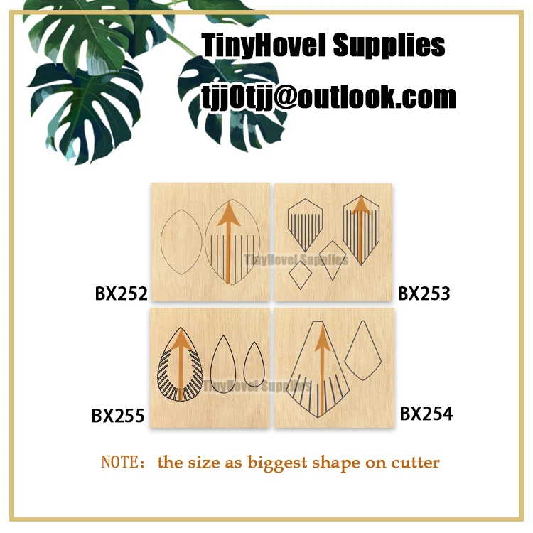 The Teardrop Earrings Cutting Dies Wooden Die Cut Scrapbooking for Leather, Suit for Common Leather Cutting, Big Shot Machine