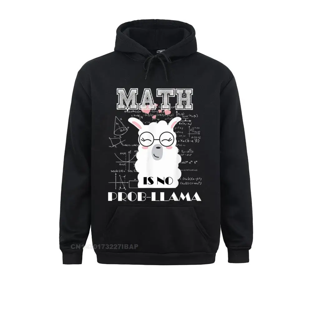 

Math Is No Prob-Llama Back To School Funny Hoodie Men's Long Sleeve Sweatshirts 3D Style Hoodies New Fashion Birthday Clothes