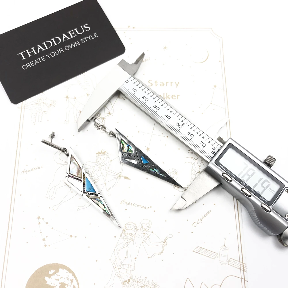 Ohrringe Dreieck, Amerikaner Edlen Schmuck Für Frauen Neue Sommer Sterling Silber 925 Türkis Ohr Geschenk Leistungsstarke Glück Charme – Detail 2