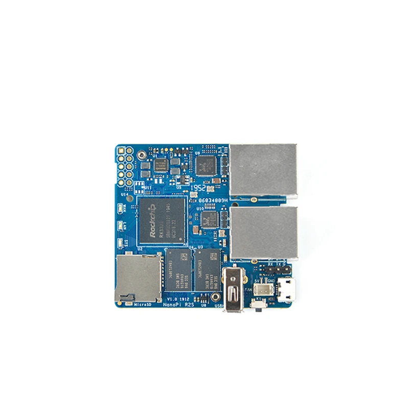 NanoPi R2S mini router, RK3328 dual gigabit network port 1GB DDR4 memory OpenWrt / LEDE open source