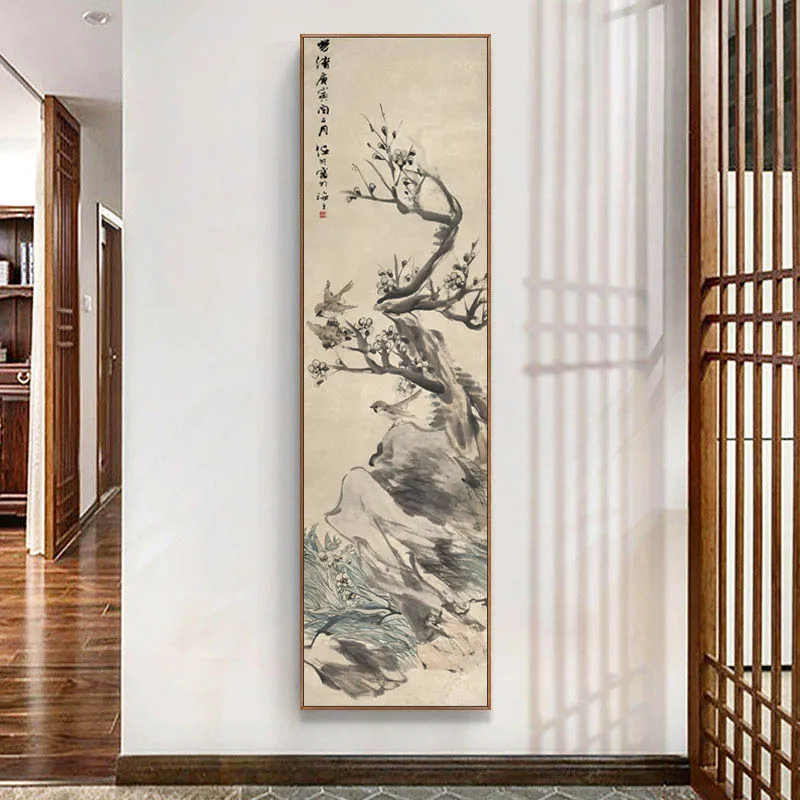 Classical Flower Paintings Chinese Lotus Poster Print on Canvas Wall Art for Living Room Corridor Aisle Home Decoration Cuadros