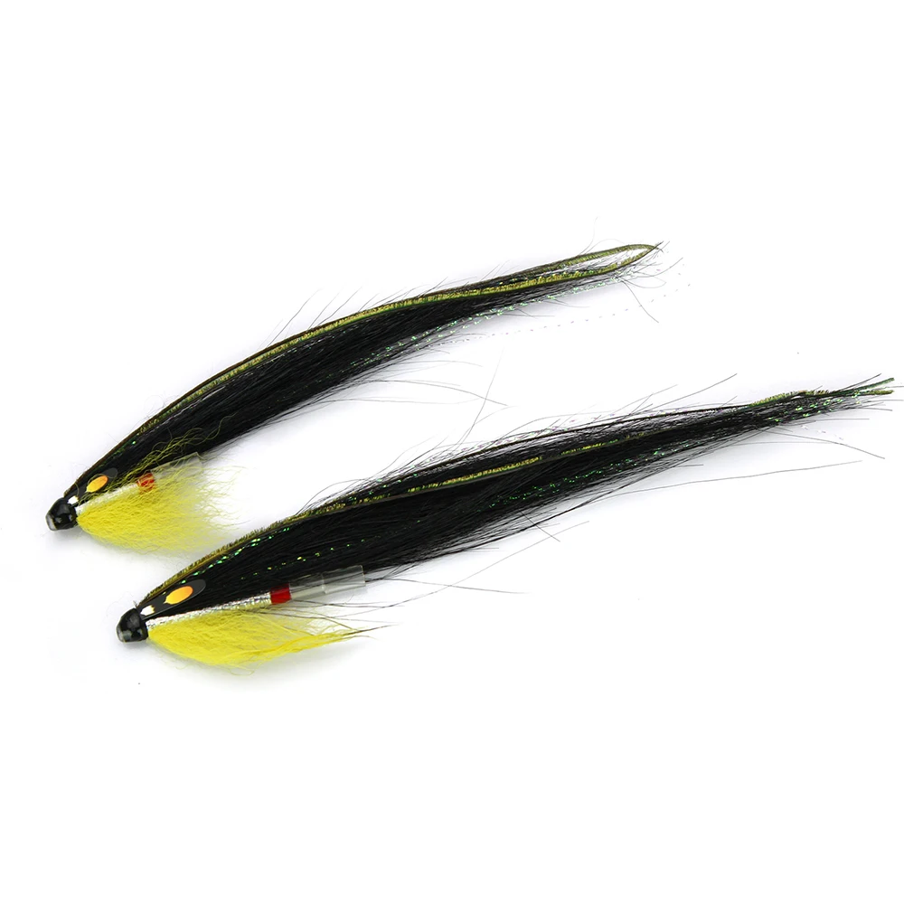 

Муравьиные мушки Dee Monkey Tube Fly, имитирующие желтую лососевую мушку, для морской форели, в пластиковых тубах (8 шт.)