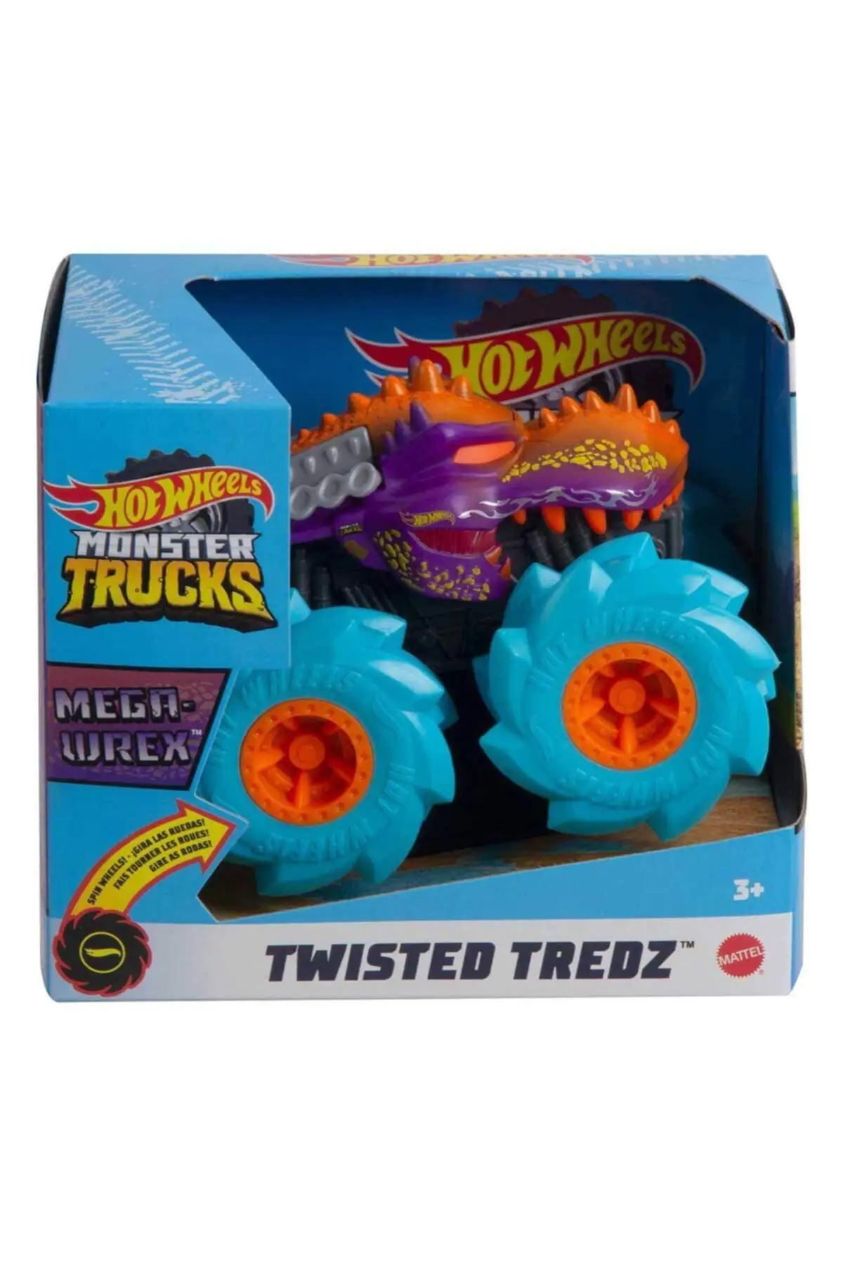 Monster Trucks Czech Leave Cars Gvk37 - Mega Wrex Purple check drop car, toy car, toy jeep,