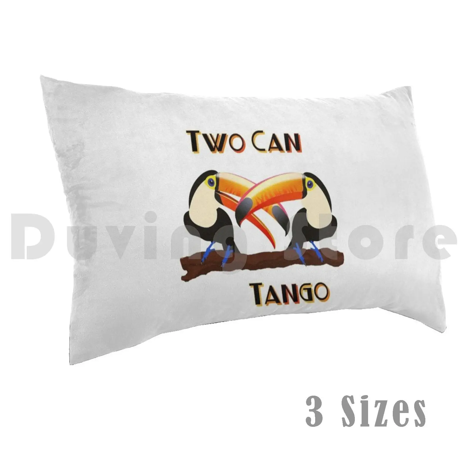 Toucans Do The Tango Pillow Case DIY 50*70 Toucan Toucans Tango Birds Bird Dance Colorful Dancing Kuduu Cheeky