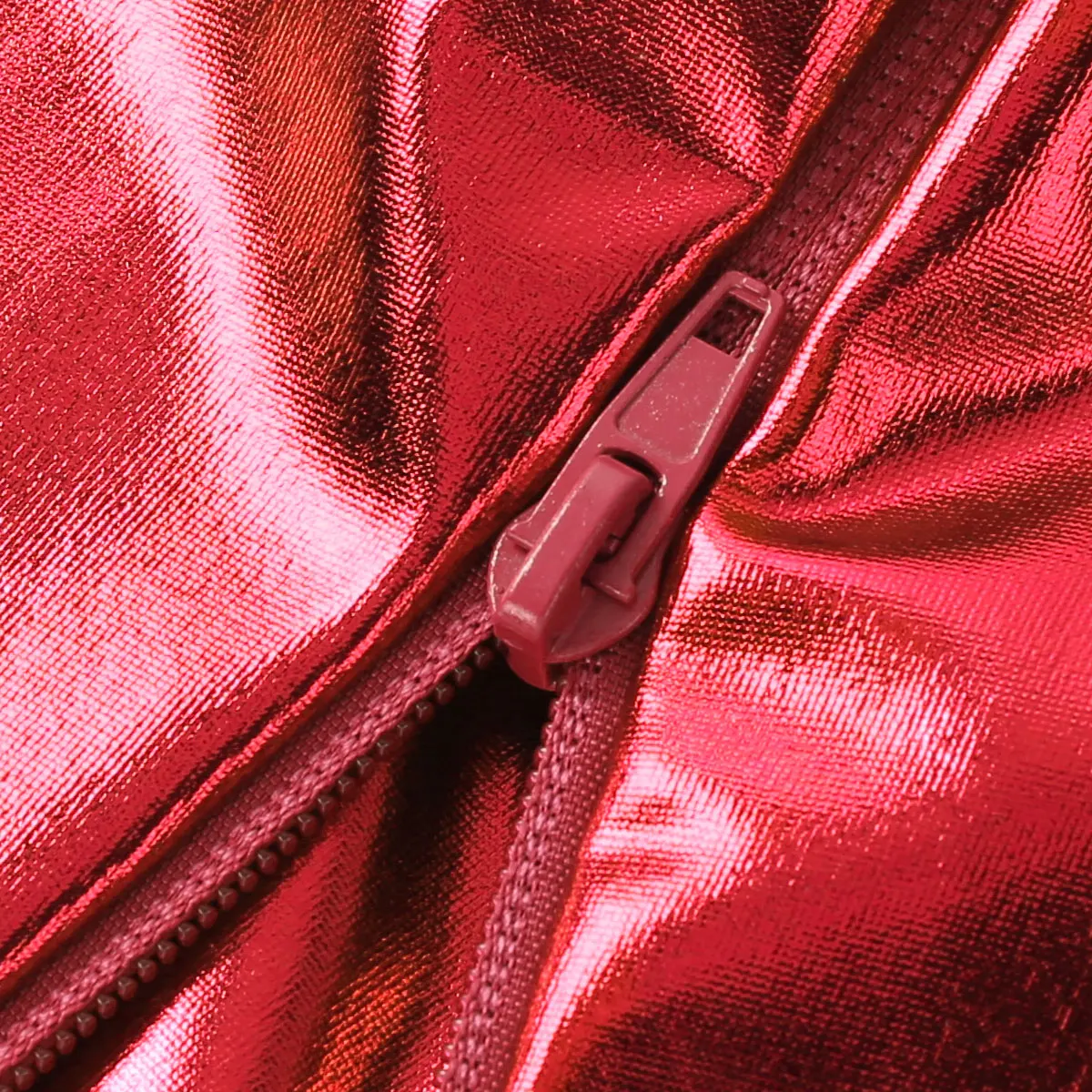 أحمر للجنسين رجل إمرأة اللاتكس القبعات لامعة معدنية مفتوحة عيون ثقب الفم مثير قناع كامل الوجه قناع هود للعب الأدوار زي