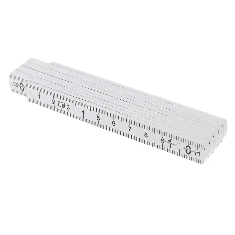 1M 2M 10-parts Folding Carpenters Ruler Lightweight Compact Measuring Slide Fold Up for Woodworking