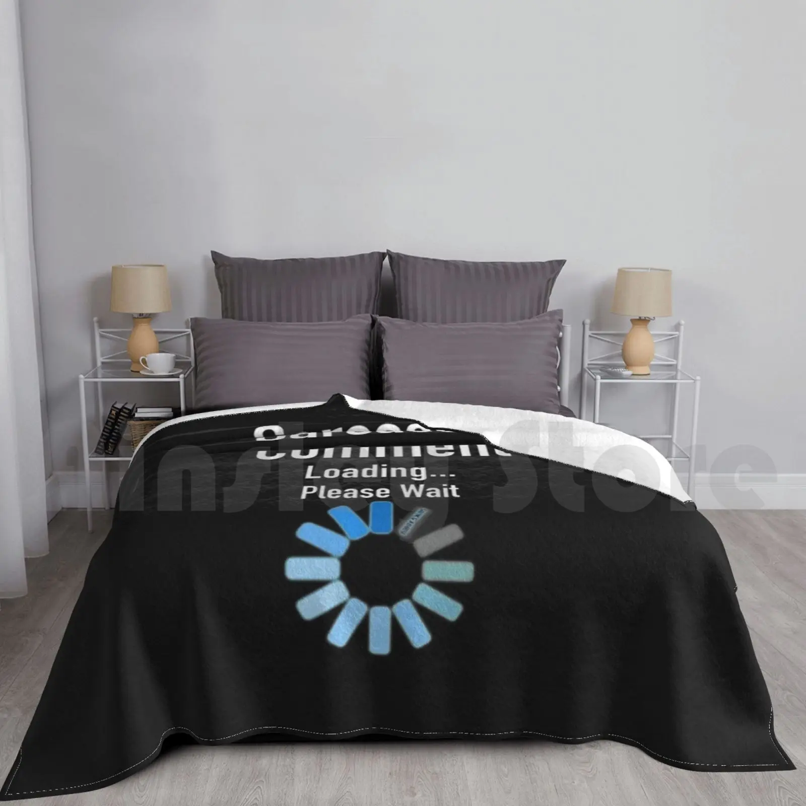 Gs256-Please Wait... Blanket For Sofa Bed Travel Geek Dork Nerd Humor Infosec Dedsec Mr