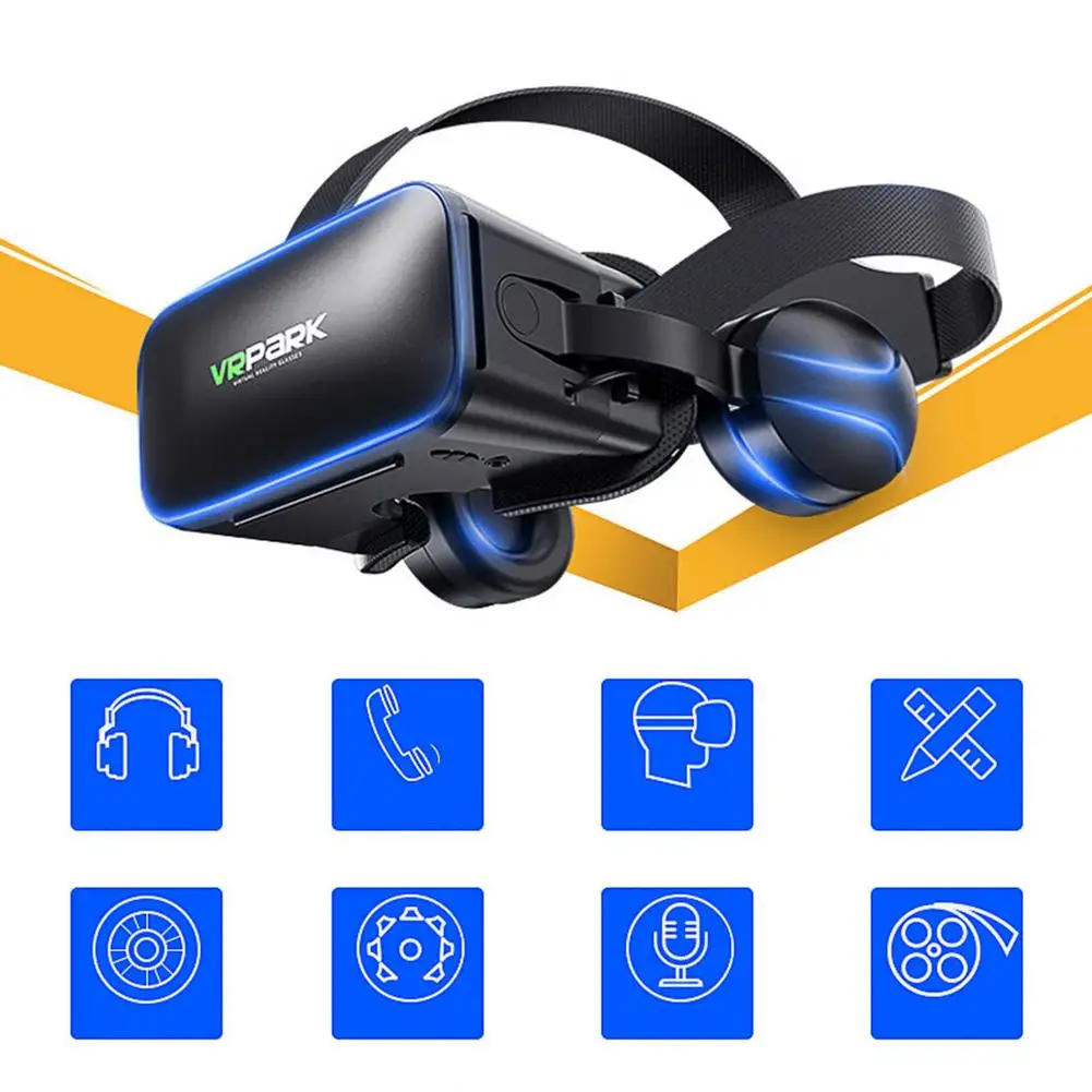 3D VR Glasses Goggles With Gamer Controller Headset Helmet Type VR Glasses For 4.5- 6.7 Smart Phone WiFi FPV Drone Children Toy