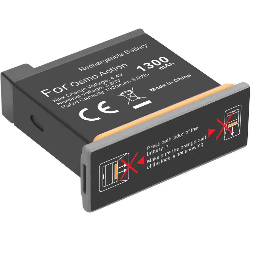 OSMO action battery + 3 port smart fast charger for DJI OSMO sports camera