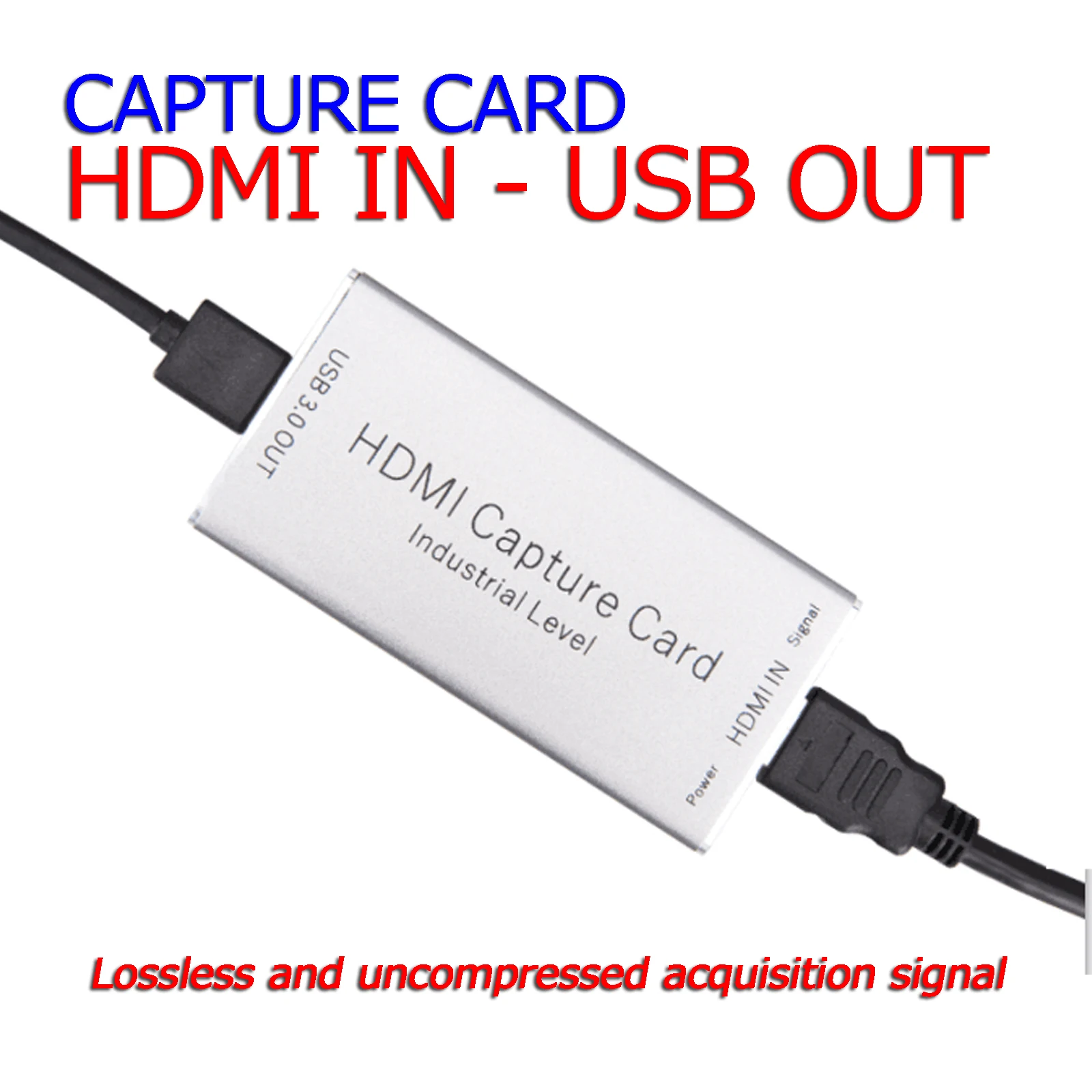 

VC32 HDMI Capture Card Video Card Capture Box USB3.0 Drive-free Streaming Live Video Capture No compression