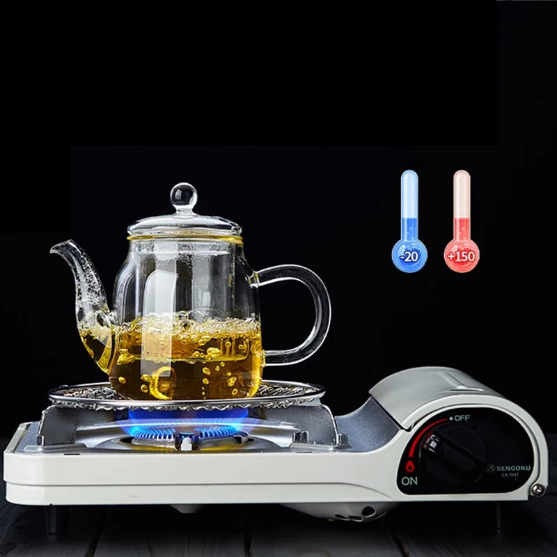 

500ml Glass Tea Pot Heat Resistant Kung Fu Teapot Lemon Flower Teapots Office Household Tea Kettle with Filter Transparent Pots